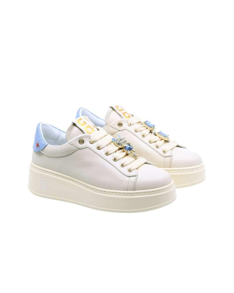 GIO+ Sneakers Gio+ donna PIA312A latte PIA312A COMBI GATTO 