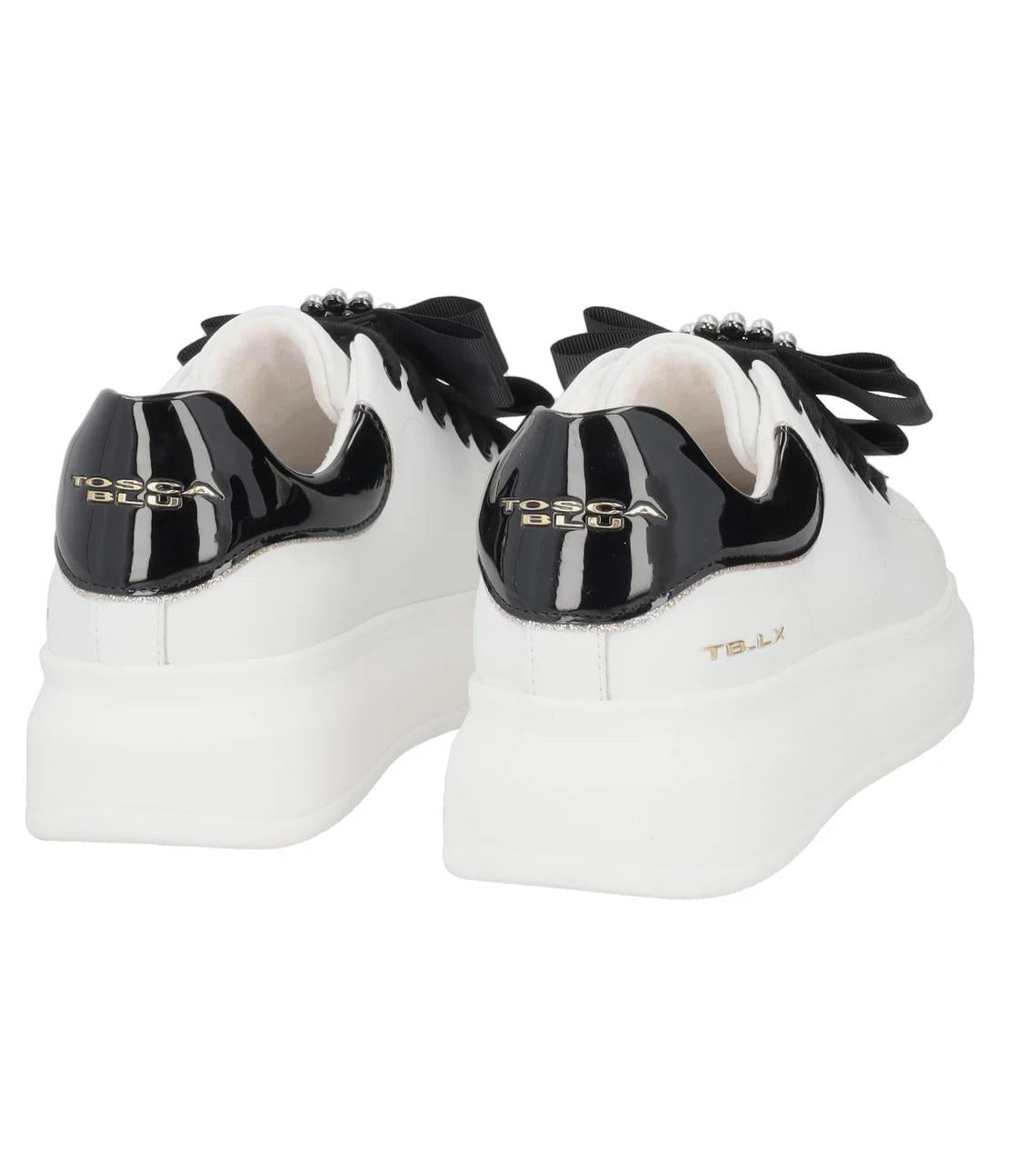 TOSCA BLU Sneakers tosca blu donna chic sf2501 white fiocco a25 SF2501S006 00A FIOCCO BIANCO/NERO 