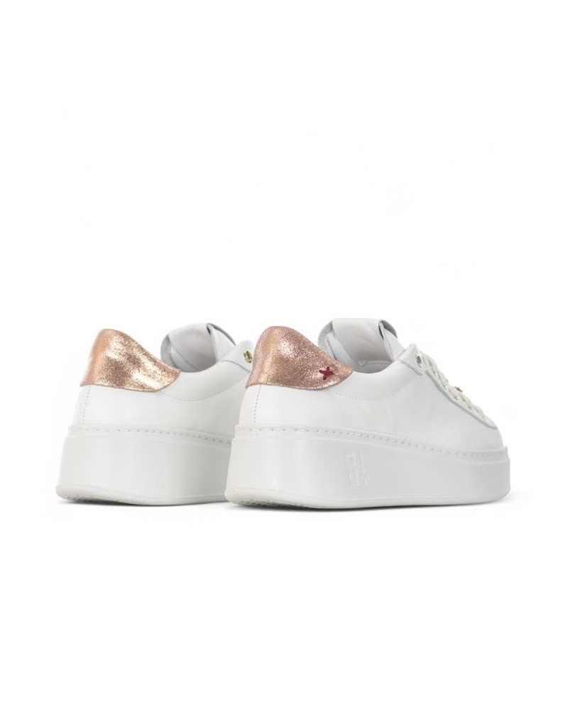GIO+ Sneakers Gio+ donna PIA322A bianche e rame<BR/> PIA322A COMBI WHITE TARTA 
