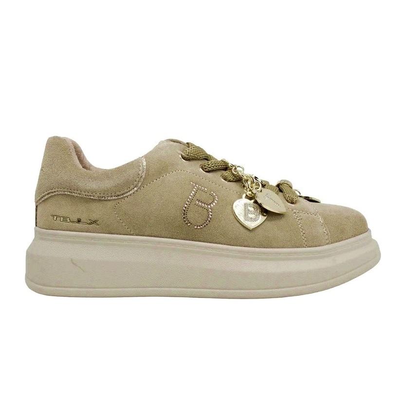 TOSCA BLU Sneakers tosca blu donna chic cuore beige a25 SF2501S014 C05 CUORE TB BEIGE 