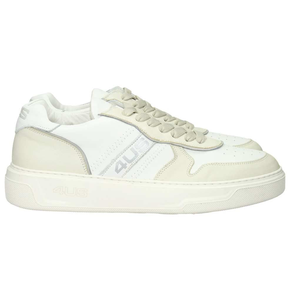PACIOTTI 4US Sneakers Paciotti 4US uomo Linus 101 bianche<BR/> LINUS101 VITELLO LATTE BIANCO 
