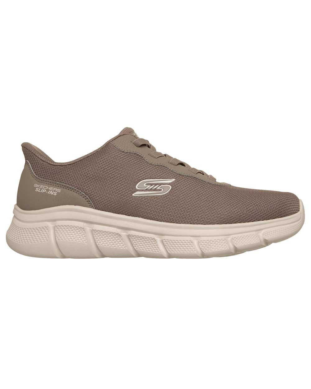SKECHERS Sneakers Skechers uomo 118113 Bobs taupe scuro 118113 DKTP GLACIAL EDGE - BOBS FLEX 