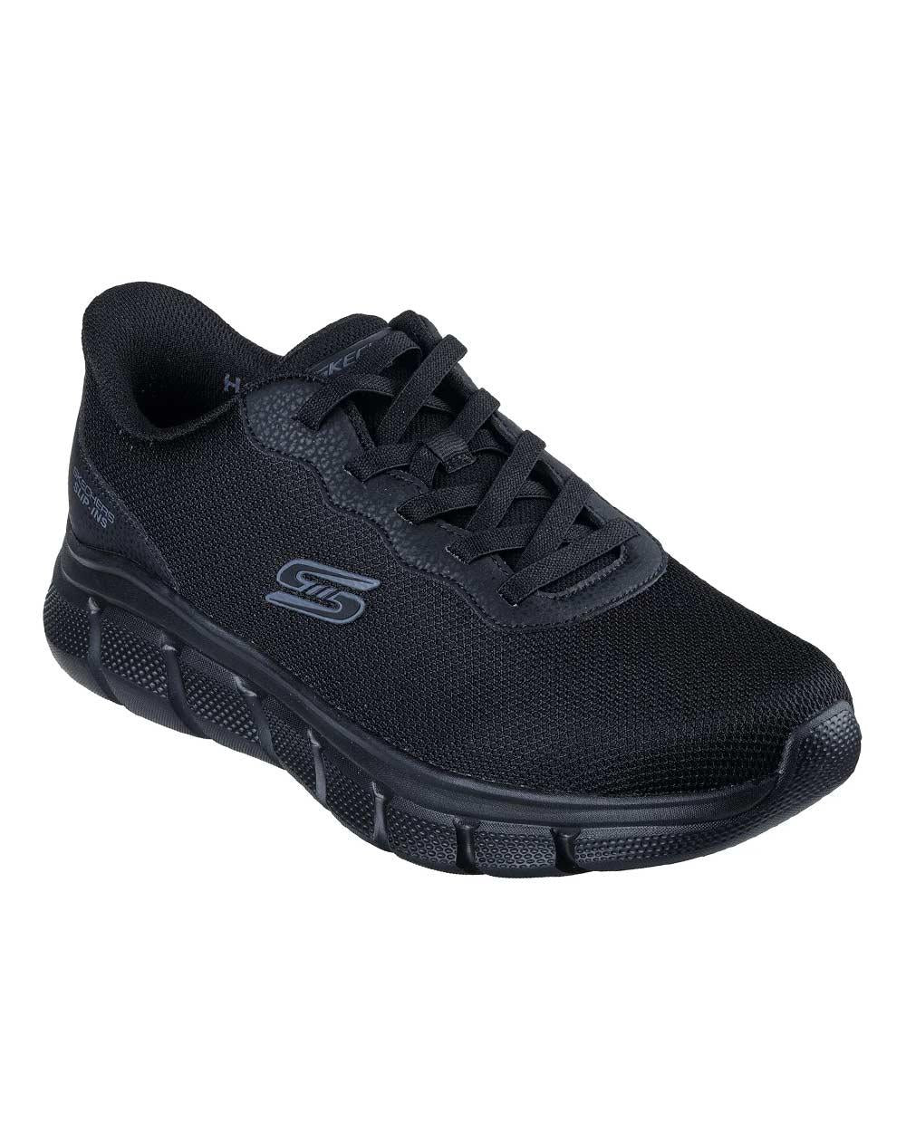 SKECHERS Sneakers Skechers uomo 118113 Bobs nere 118113 BBK GLACIAL EDGE - BOBS FLEX 