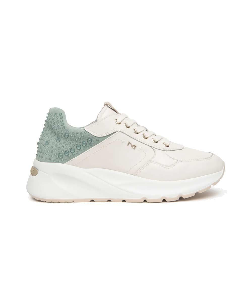 NEROGIARDINI Sneakers NeroGiardini donna E615185D  osso E615185D 713 VELVET OSSO 