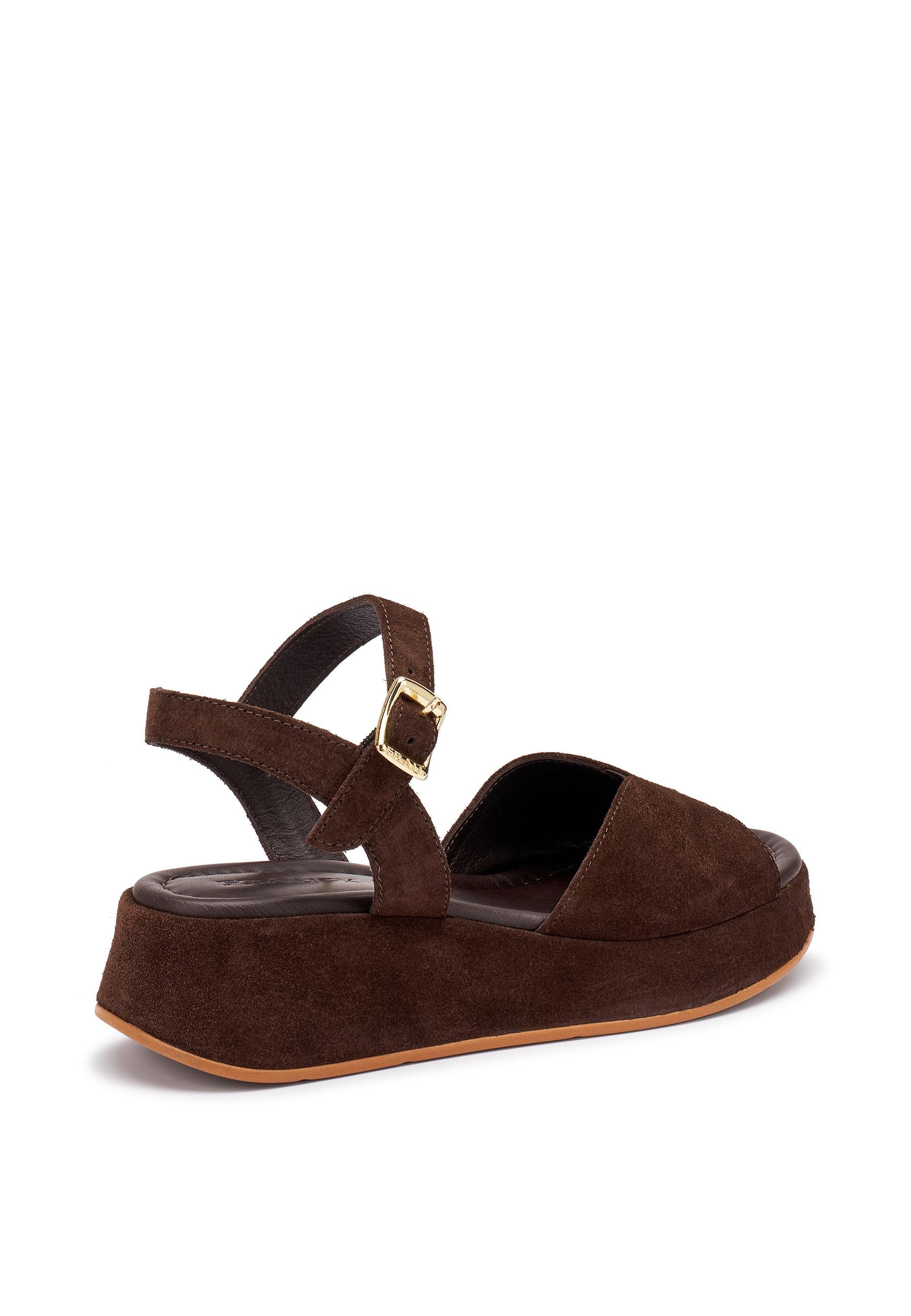 FRAU Sandalo frau donna 04b2 velour cacao pelle 04B2 VELOUR CACAO 