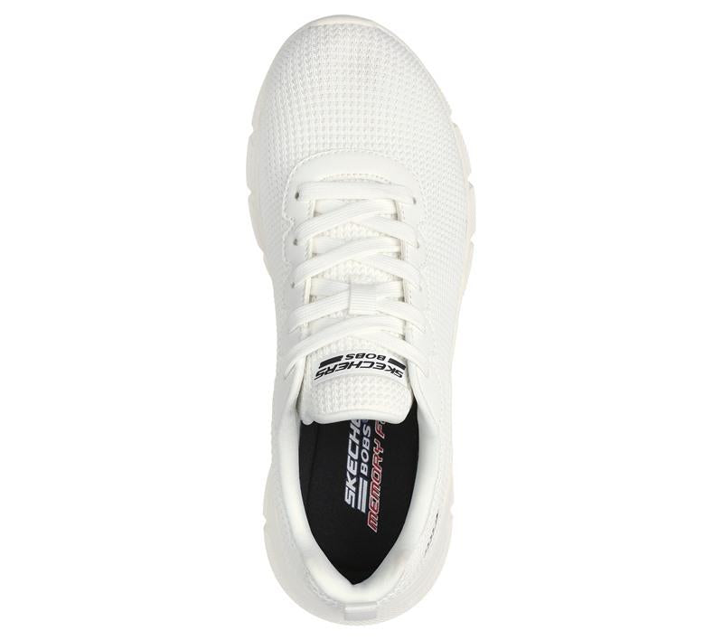SKECHERS Sneakers Skechers donna bobs sport b flex bianca 117346b pe25 117346/W VISIONARY ESSENCE WHITE 