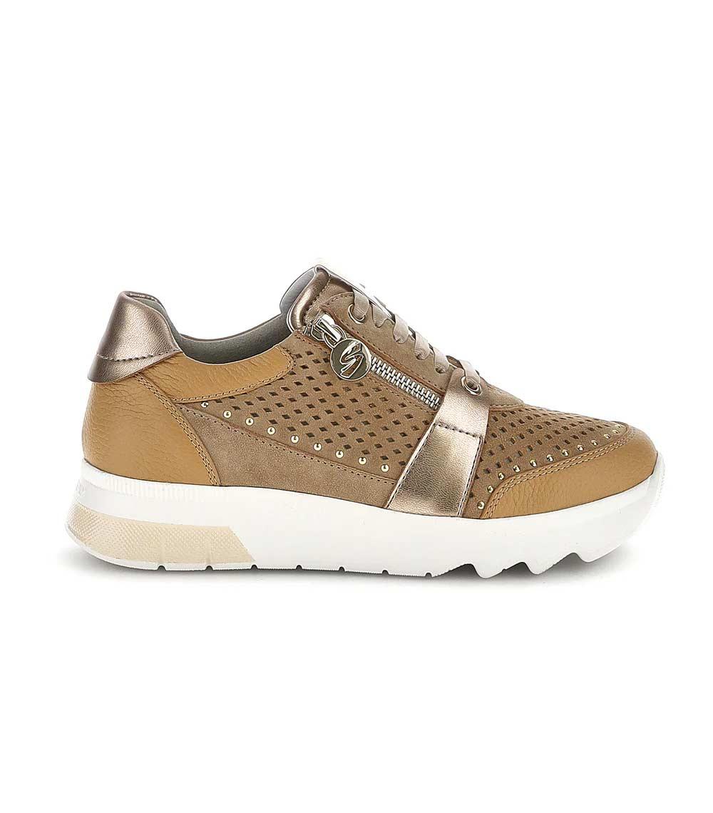 STONEFLY Sneakers Stonefly donna 223579 Spock beige marroni<BR/> 223579 EC1 SPOCK 47 