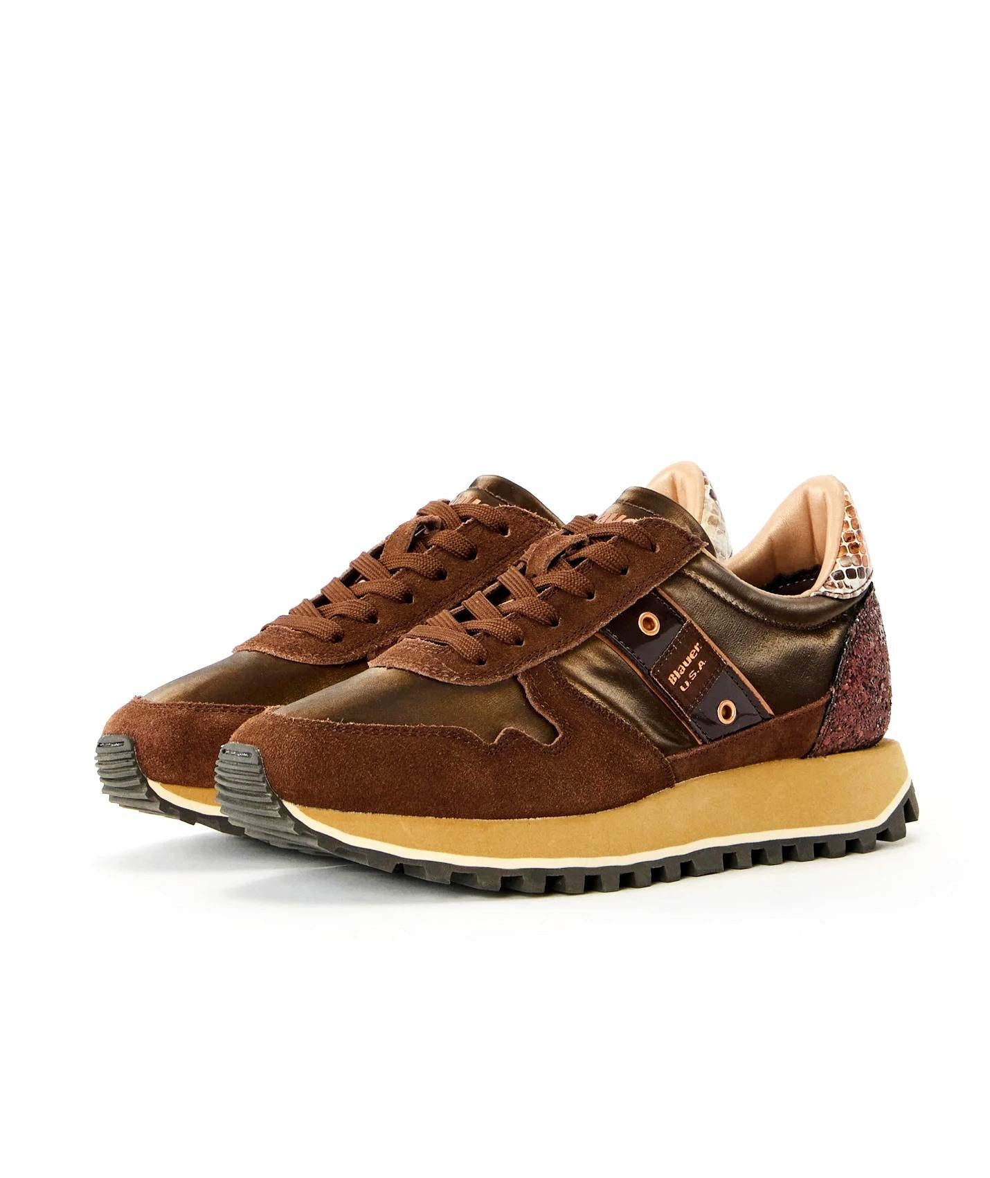 BLAUER Sneakers blauer donna f5 millen03 pyt brown a25 F5MILLEN03/PYT BRW BROWN 