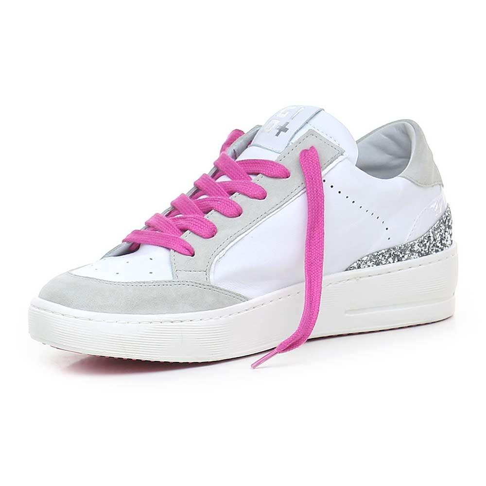 GIO+ Sneakers donna Gio+ Vitto05 bianca <BR/> VITTO05 COMBI ARGENTO 