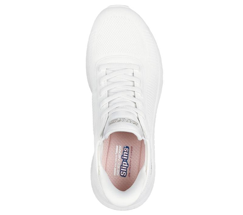 SKECHERS Sneakers Sketchers donna 117497TPE bobs slip ins sport squad white pe25 117497 OFW BOBS SQUAD SLIP INS 
