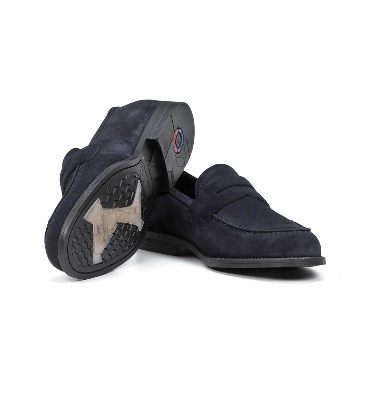 FLUCHOS mocassino fluchos henri f0824 blu marino F0824 AFELPADO MARINO 
