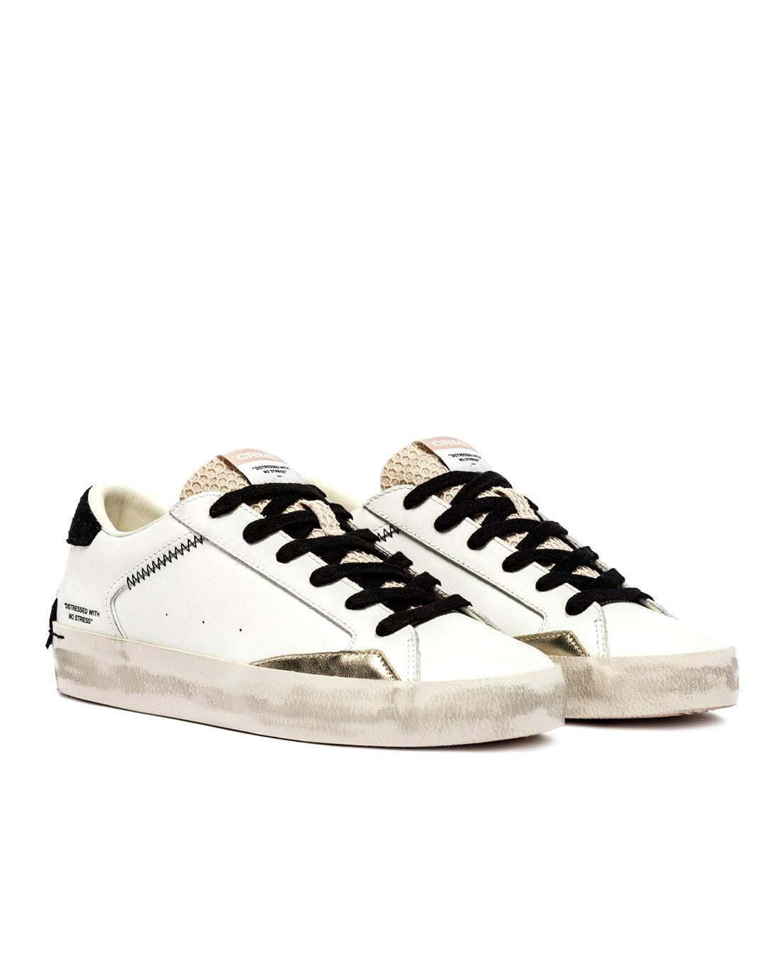CRIME LONDON Sneakers crime london donna distressed ivory shadow a25 DISTRESSED 25001AA8B 