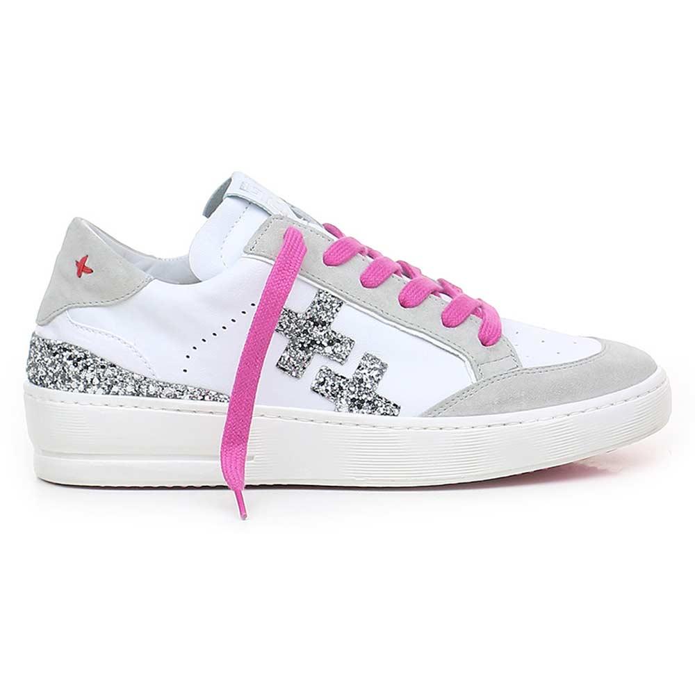 GIO+ Sneakers donna Gio+ Vitto05 bianca <BR/> VITTO05 COMBI ARGENTO 
