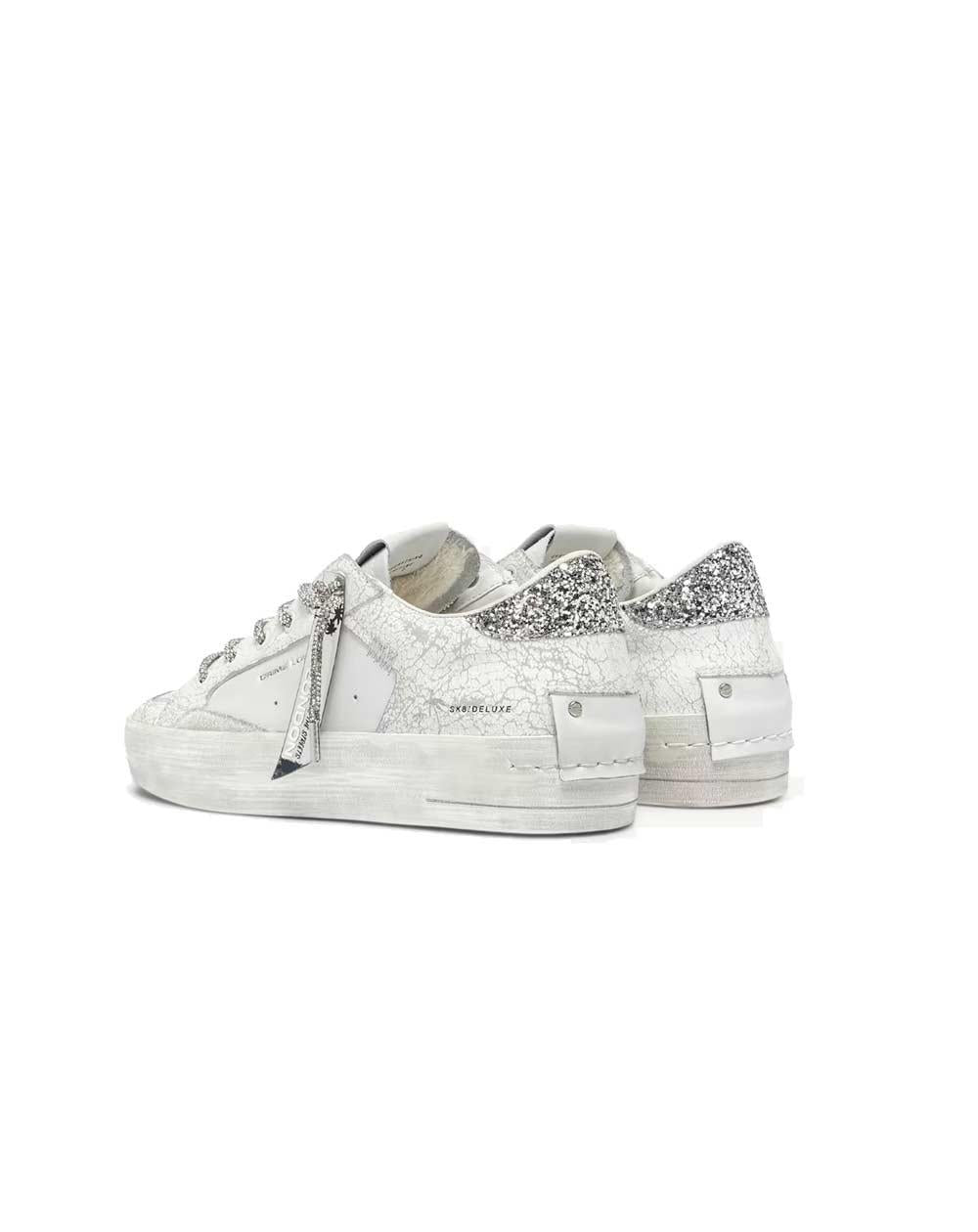 CRIME LONDON Sneakers Crime London donna SK8 Deluxe wedge  bianca 20132PP7 10 SK8 DELUXE 