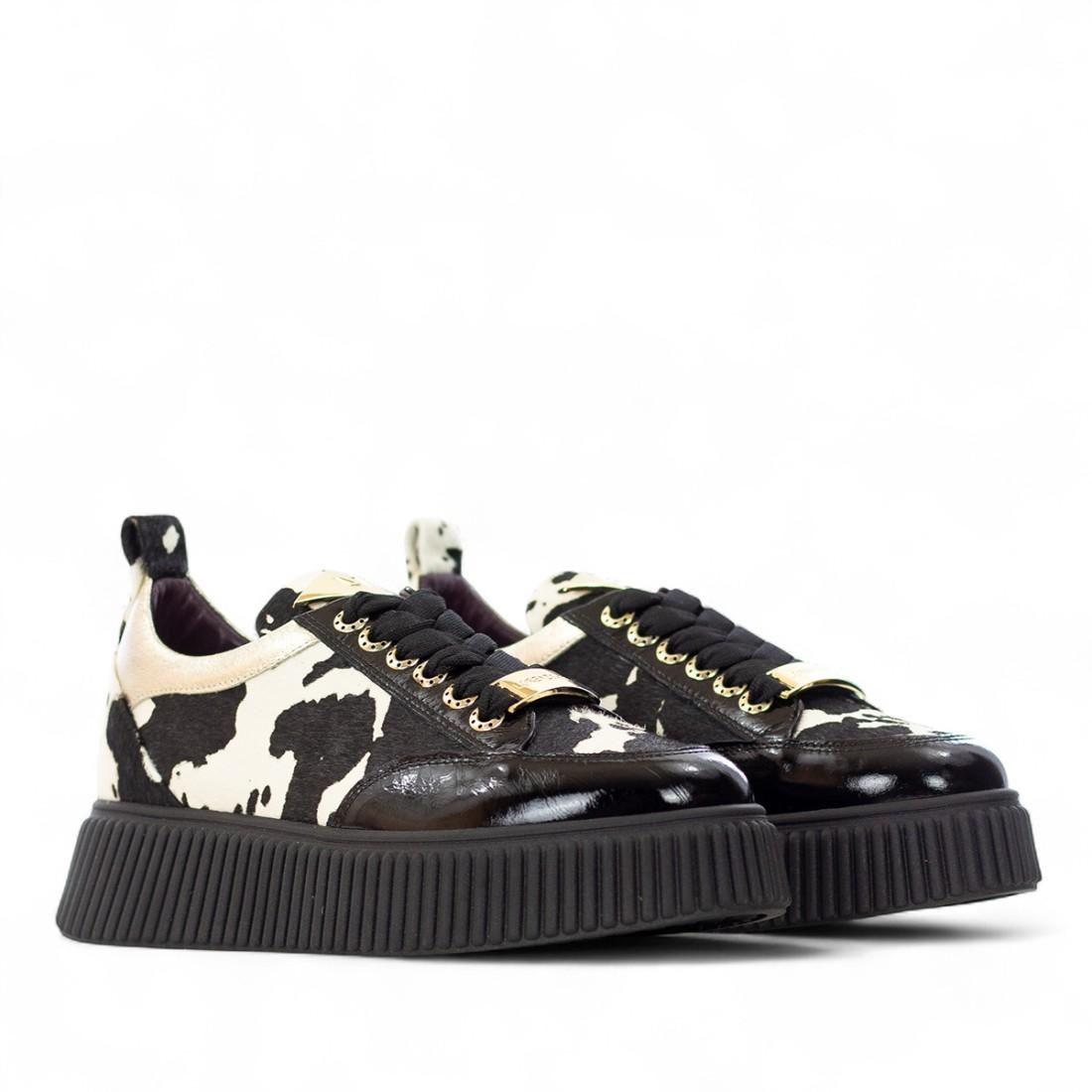 LORENZO MARI Sneakers lorenzo mari donna sally 26 mucchina bianca A25 SALLY 26 MUCCHINA BIANCO/NERA 