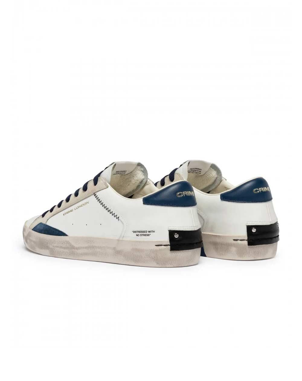 CRIME LONDON Sneakers Crime London uomo Distressed navy bianco<BR/><BR/><BR/> 19003PP8 10 DISTRESSED LO 