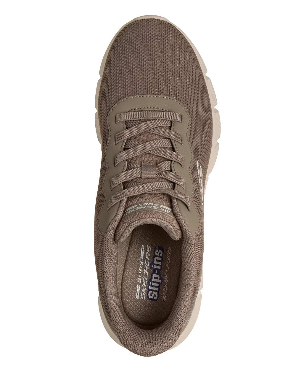 SKECHERS Sneakers Skechers uomo 118113 Bobs taupe scuro 118113 DKTP GLACIAL EDGE - BOBS FLEX 