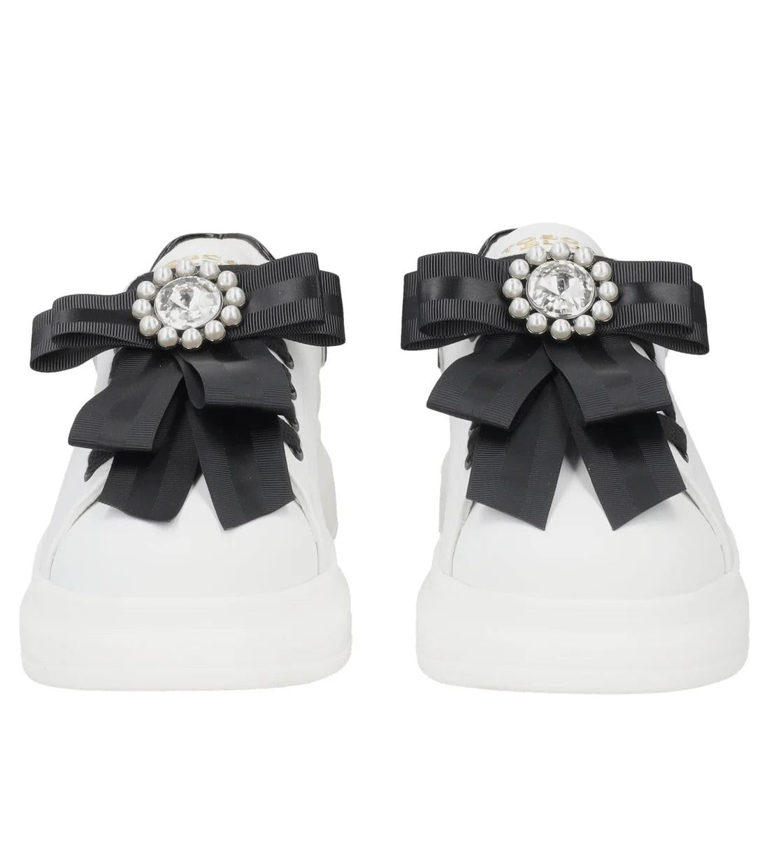 TOSCA BLU Sneakers tosca blu donna chic sf2501 white fiocco a25 SF2501S006 00A FIOCCO BIANCO/NERO 