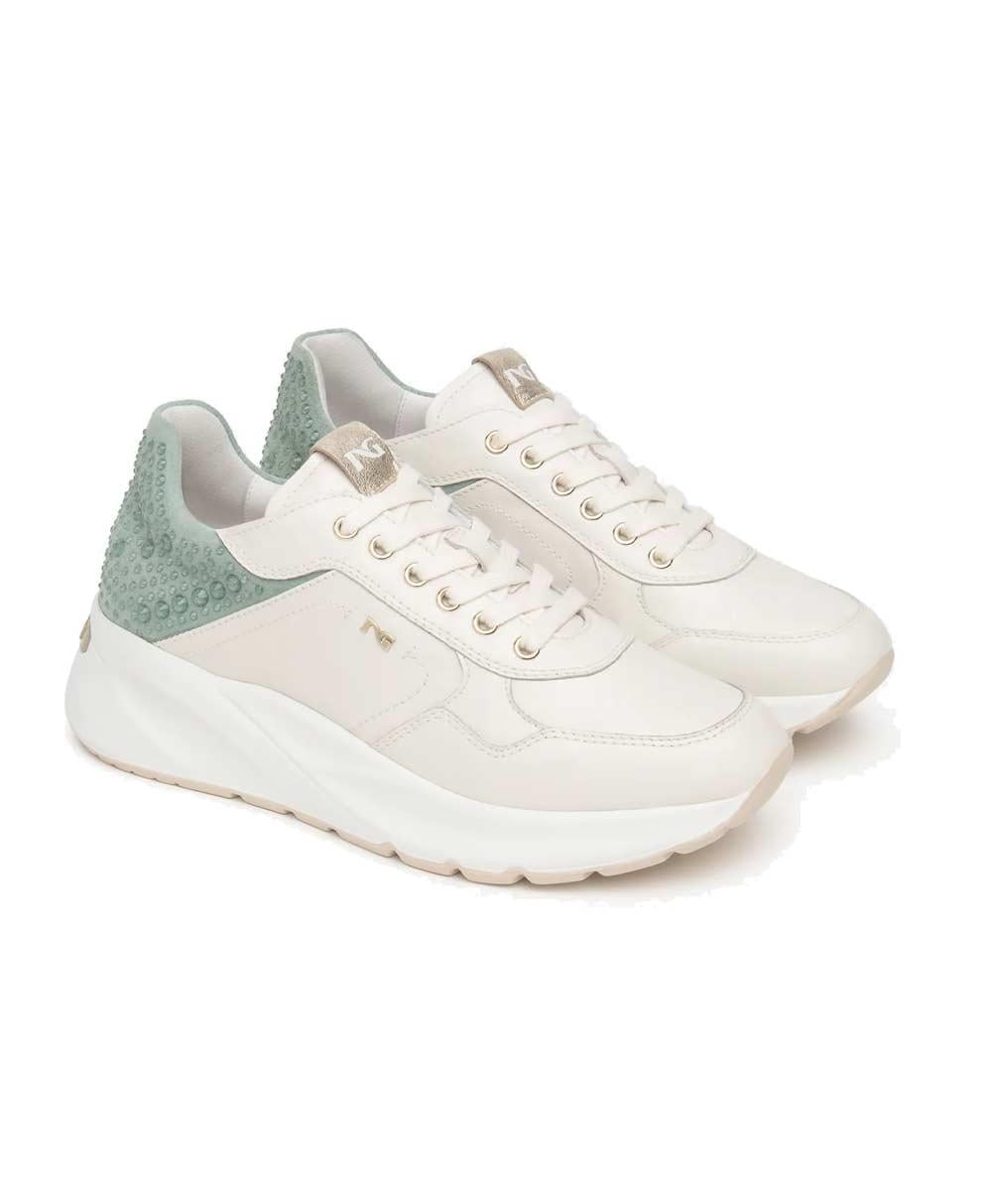 NEROGIARDINI Sneakers NeroGiardini donna E615185D  osso E615185D 713 VELVET OSSO 