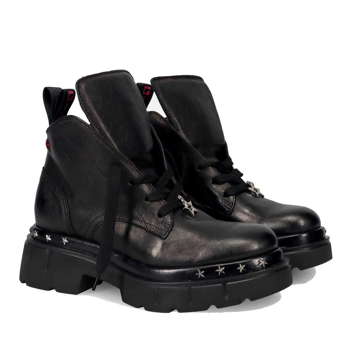 GIO+ Stivaletti Gio+ donna Cora 08 neri<BR/> CORA08 COMBI BLACK 