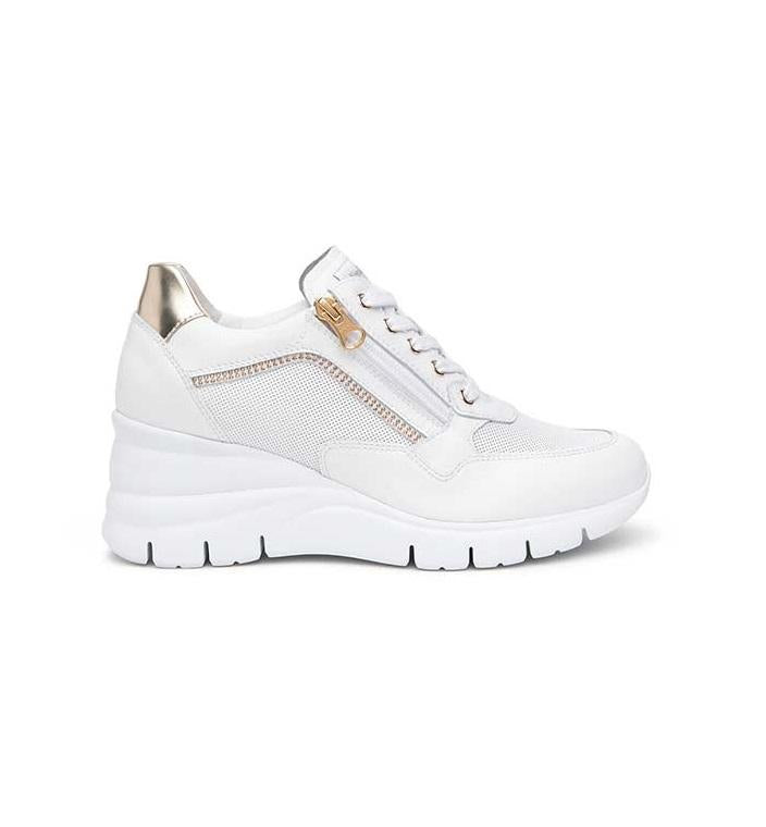 NEROGIARDINI Sneakers NeroGiardini donna E512944D bianche<BR/> E512944D 707 SKIPPER BANCO 