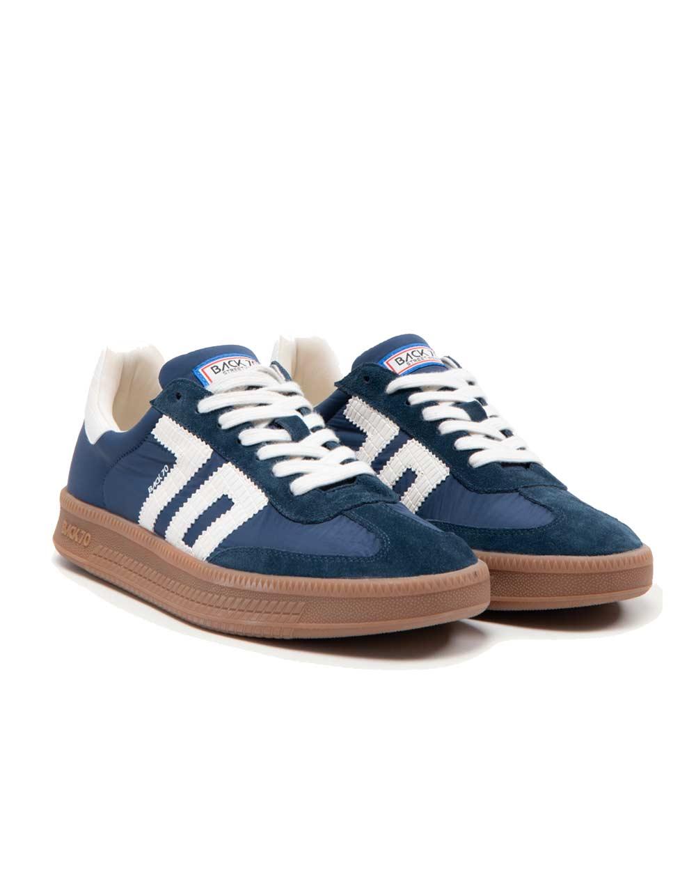 BACK70 Sneakers Back70 uomo Double navy<BR/> 108028 000009 DOUBLE 106 NYLON 