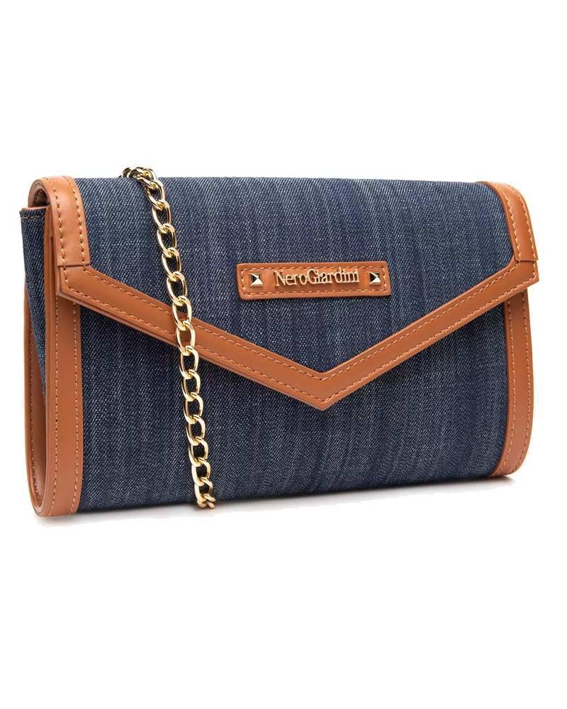 NEROGIARDINI BORSE Pochette NeroGiardini donna E543905D blu E543905D 214 TINTO JEANS 
