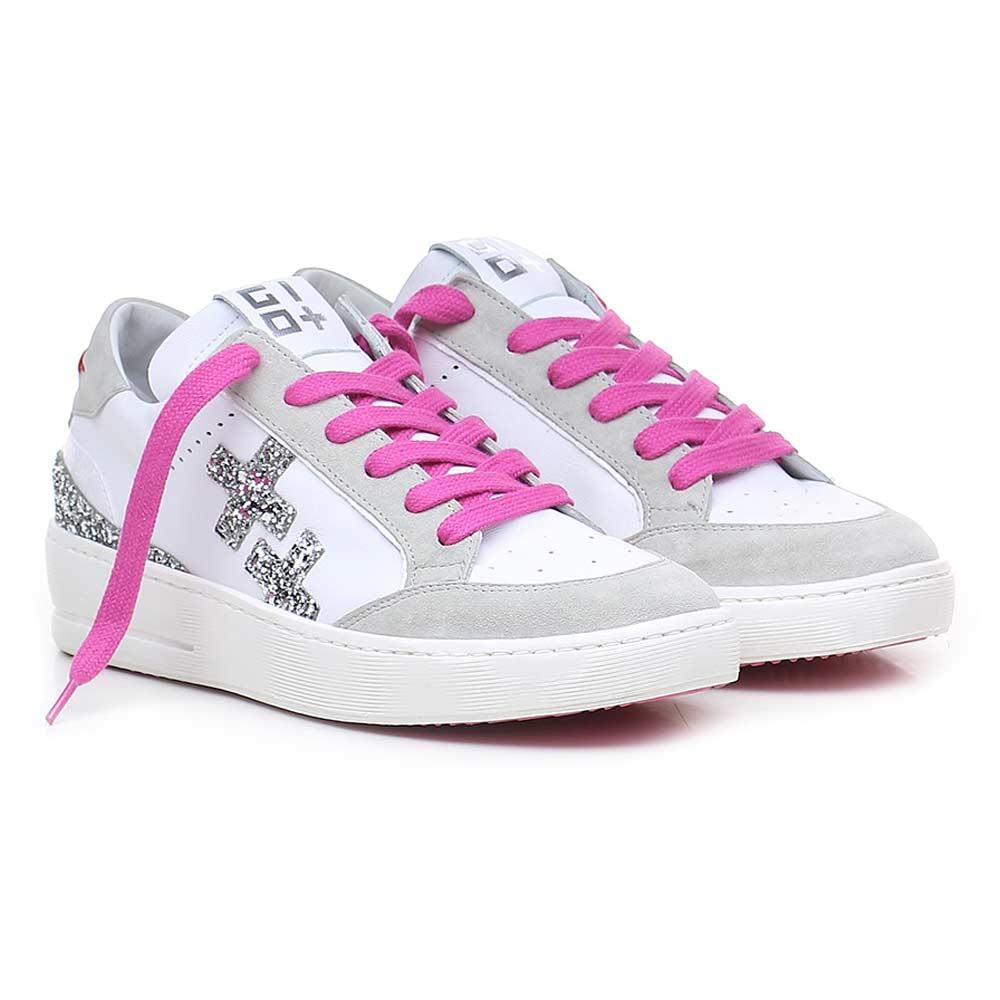 GIO+ Sneakers donna Gio+ Vitto05 bianca <BR/> VITTO05 COMBI ARGENTO 