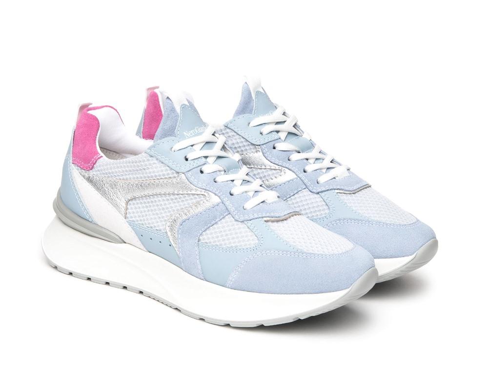 NEROGIARDINI Sneakers NeroGiardini donna E409872D azzurre E409872D 623 VELOUR FIORDALISO 