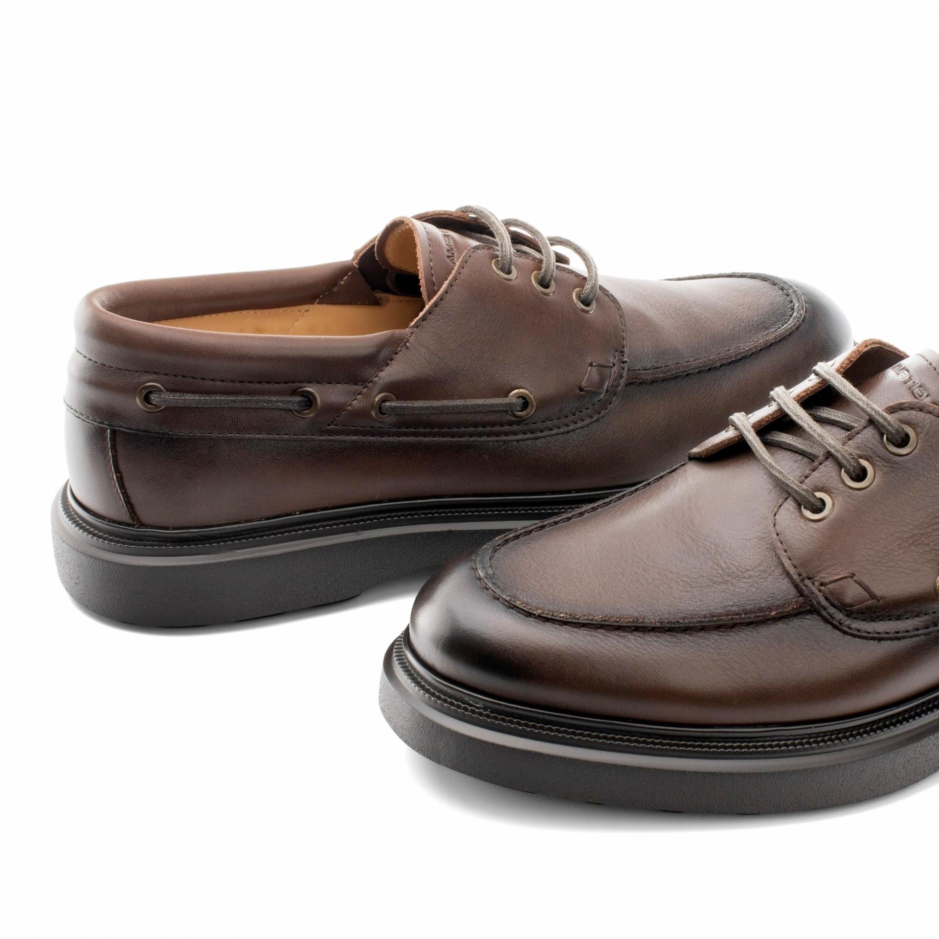 AMBITIOUS Polacco ambitious uomo boat 14051 brown a25 14051 7129AM 