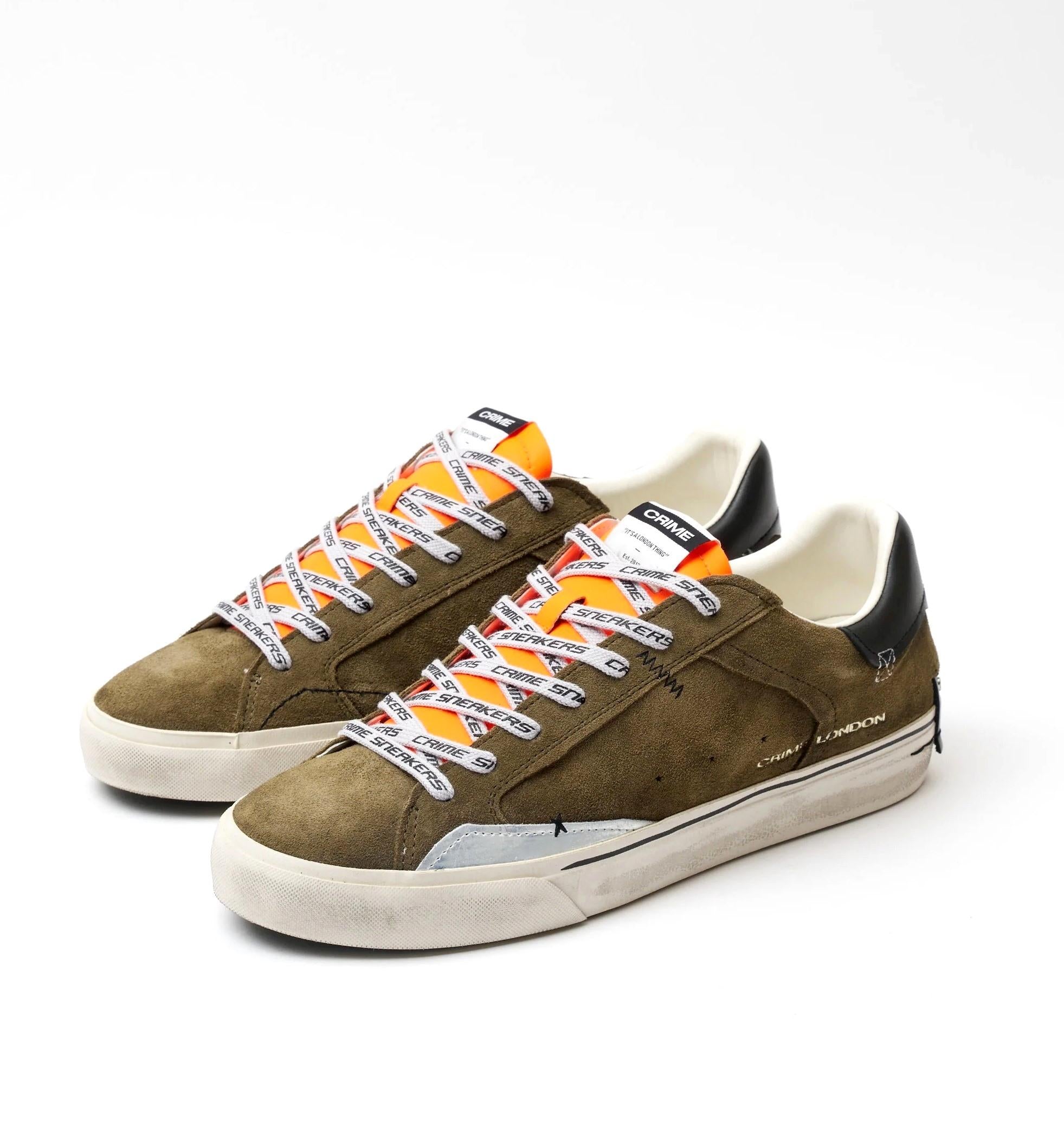 CRIME LONDON Sneakers crime london uomo DECONSTRUCTED LAVA ORANGE a25 DISTRESSED M 11030AA8B 