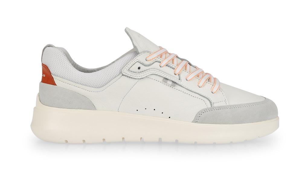 AMBITIOUS Sneakers Ambitious uomo Hover 12806 bianche 12806 7027 WHITE ORANGE 