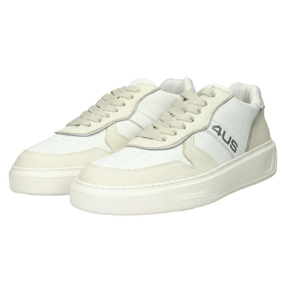PACIOTTI 4US Sneakers Paciotti 4US uomo Linus 101 bianche<BR/> LINUS101 VITELLO LATTE BIANCO 