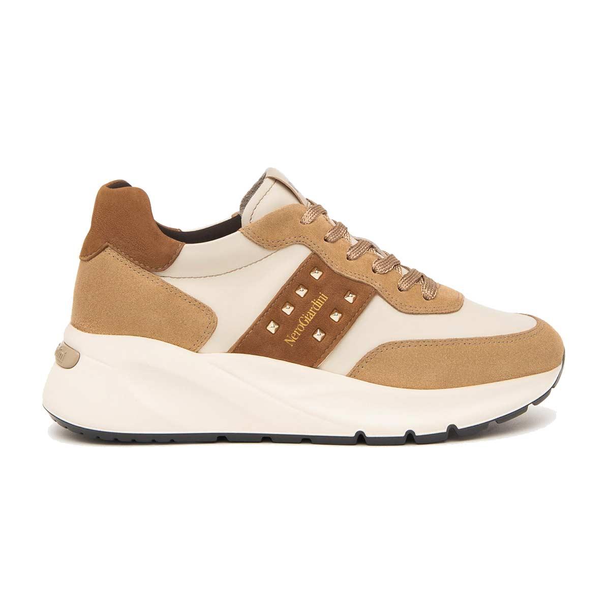 NEROGIARDINI Sneakers NeroGiardini donna I411524D ambra<BR/><BR/> I411524D 424 AROLD VELO AMBRA 