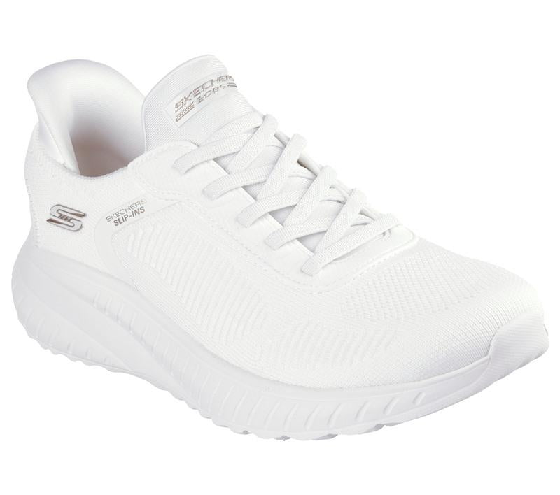 SKECHERS Sneakers Skechers donna 117497TPE bobs slip ins sport squad white pe25 117497 OFW BOBS SQUAD SLIP INS 