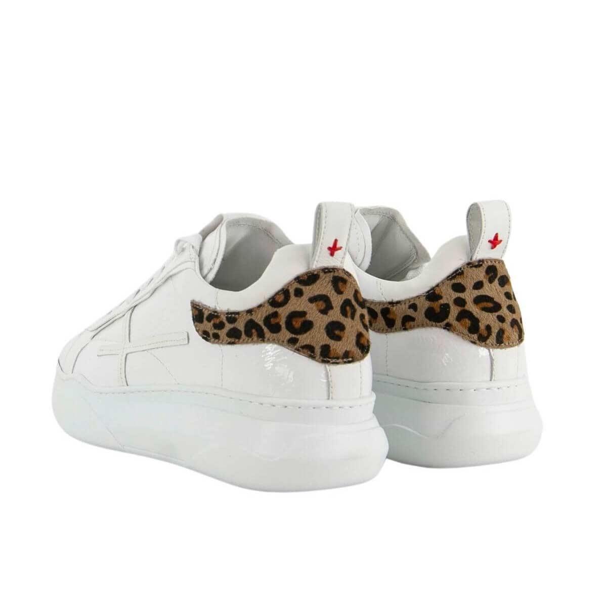 GIO+ Sneakers Gio+ donna Giada 66B bianco lucido<BR/><BR/> GIADA66B COMBI WHITE LEOPARD 