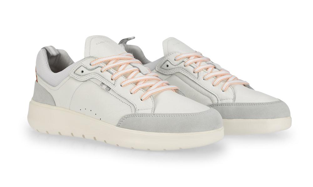 AMBITIOUS Sneakers Ambitious uomo Hover 12806 bianche 12806 7027 WHITE ORANGE 