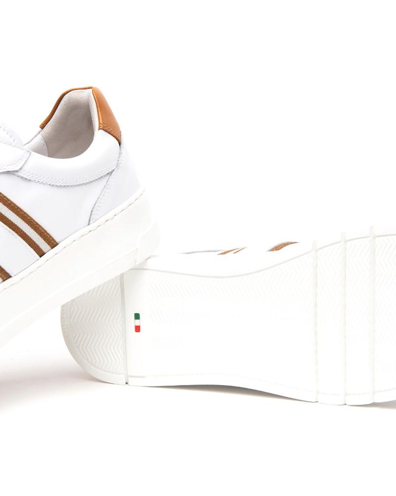 NEROGIARDINI Sneakers nerogiardini uomo e500721u pelle bianca P25 E500721U 707 SKIPPER BIANCO 