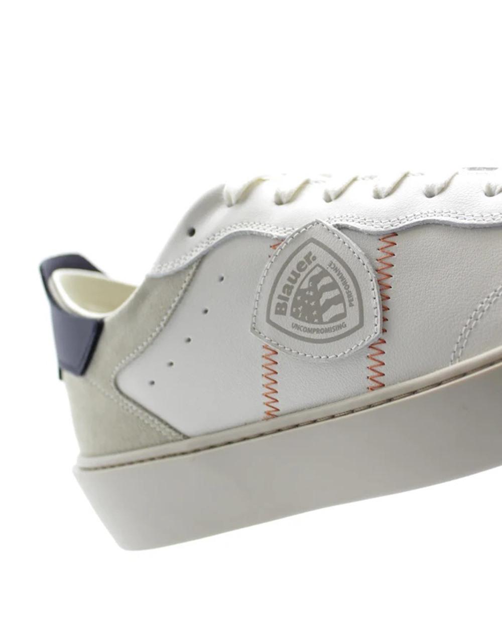 BLAUER Sneakers Blauer uomo S4STATEN07 bianche S4STATEN07/LES WHITE/NAVY 