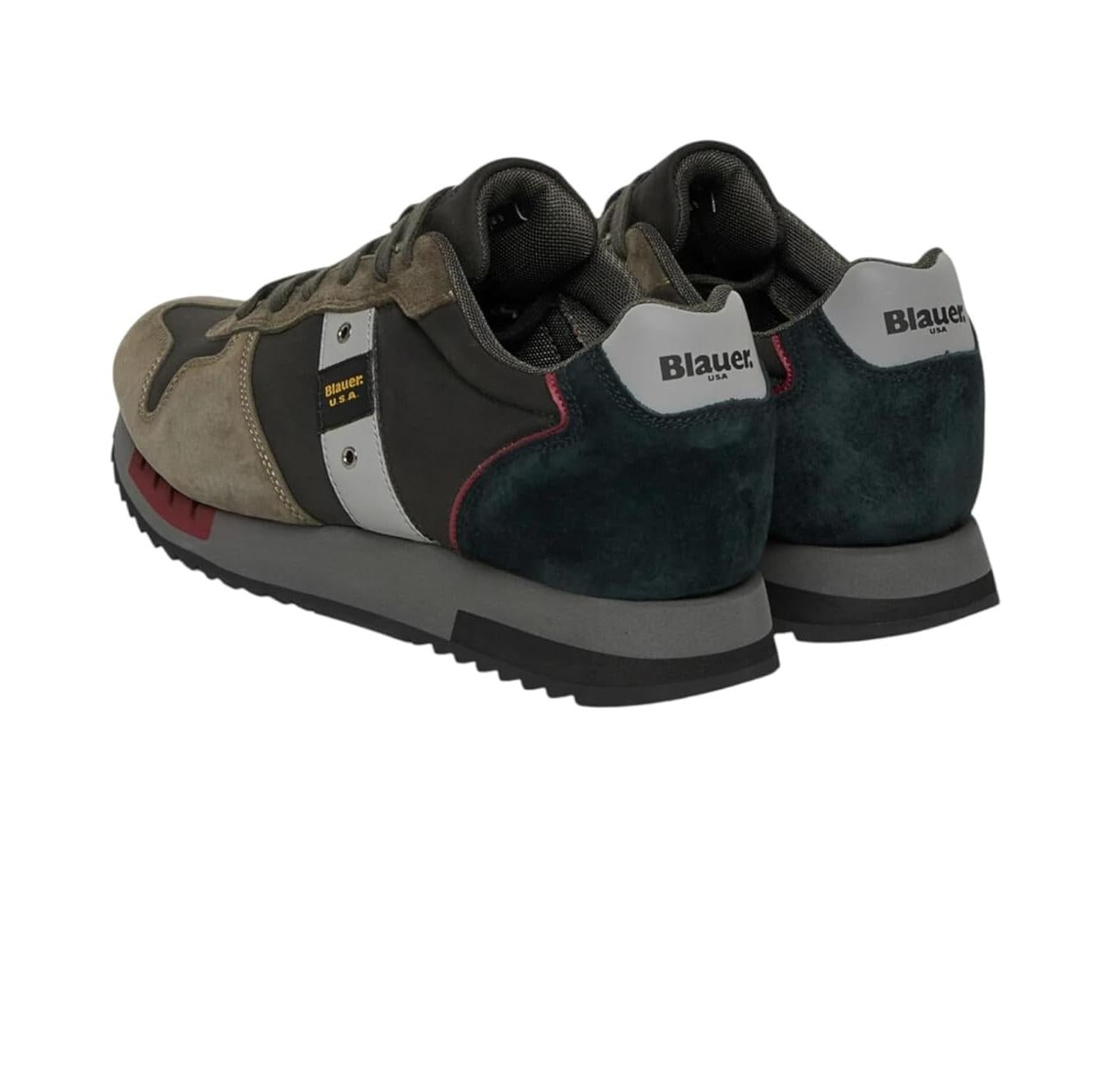 BLAUER Sneakers blauer uomo f5 queens01 black military a25<BR/><BR/> F5QUEENS01/WAX BLK BLACK/MILITARY 