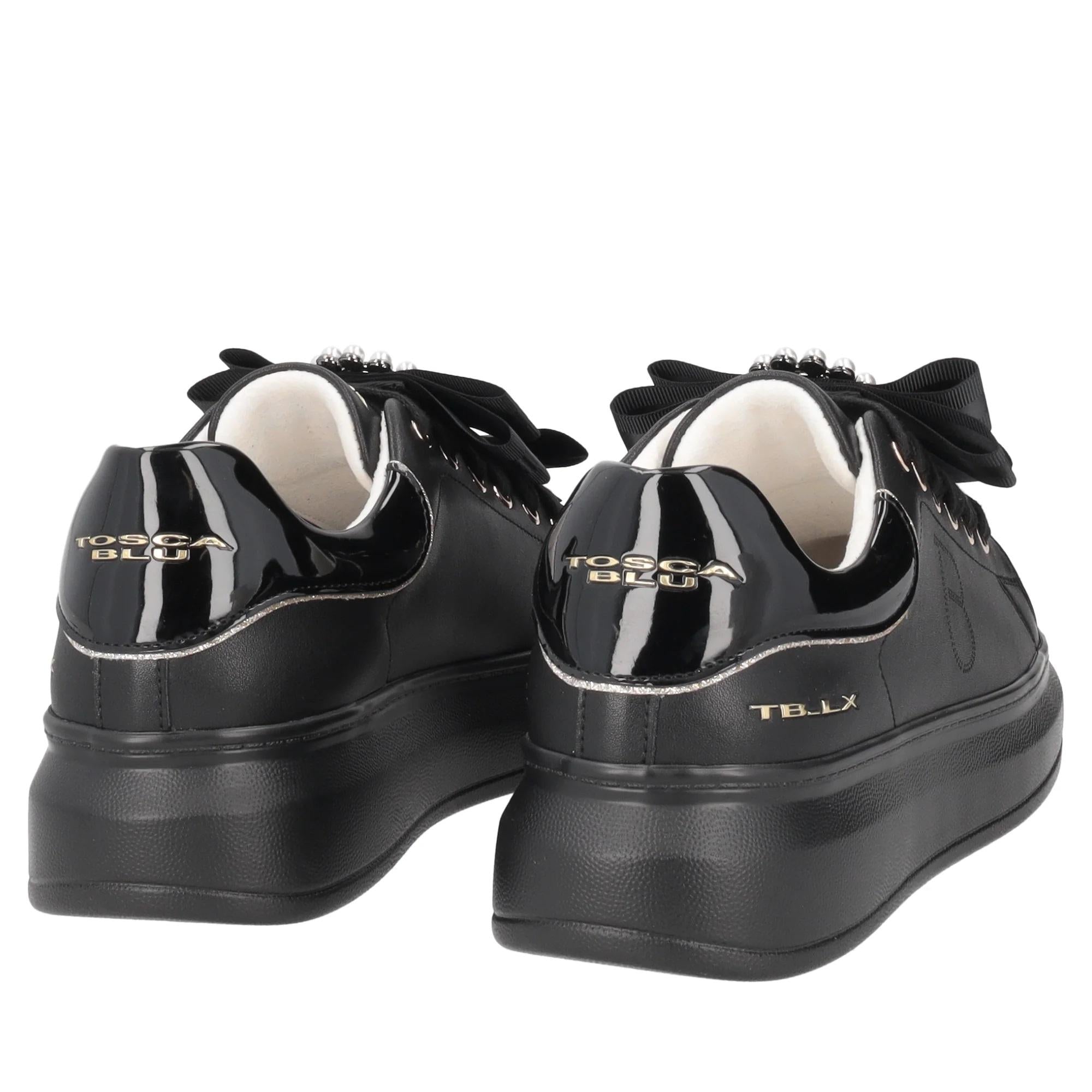 TOSCA BLU Sneakers tosca blu donna chic sf2501 nere fiocco a25 SF2501S006 99B FIOCCO NERO/BIANCO 