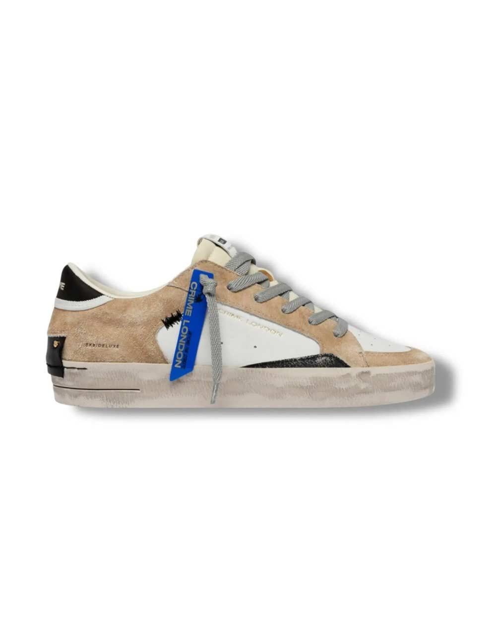 CRIME LONDON Sneakers Crime London uomo SK8 deluxe bianche 19109PP8 15 SK8 DELUXE 