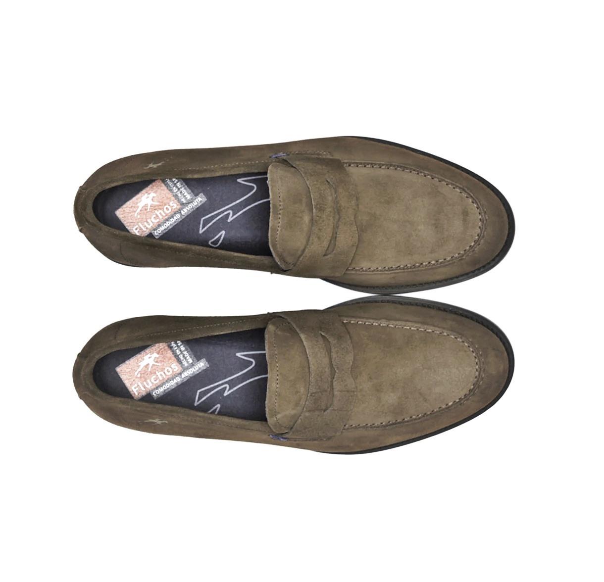 FLUCHOS mocassino fluchos henri f0824 marrone cafe F0824 AFELPADO CAFE 