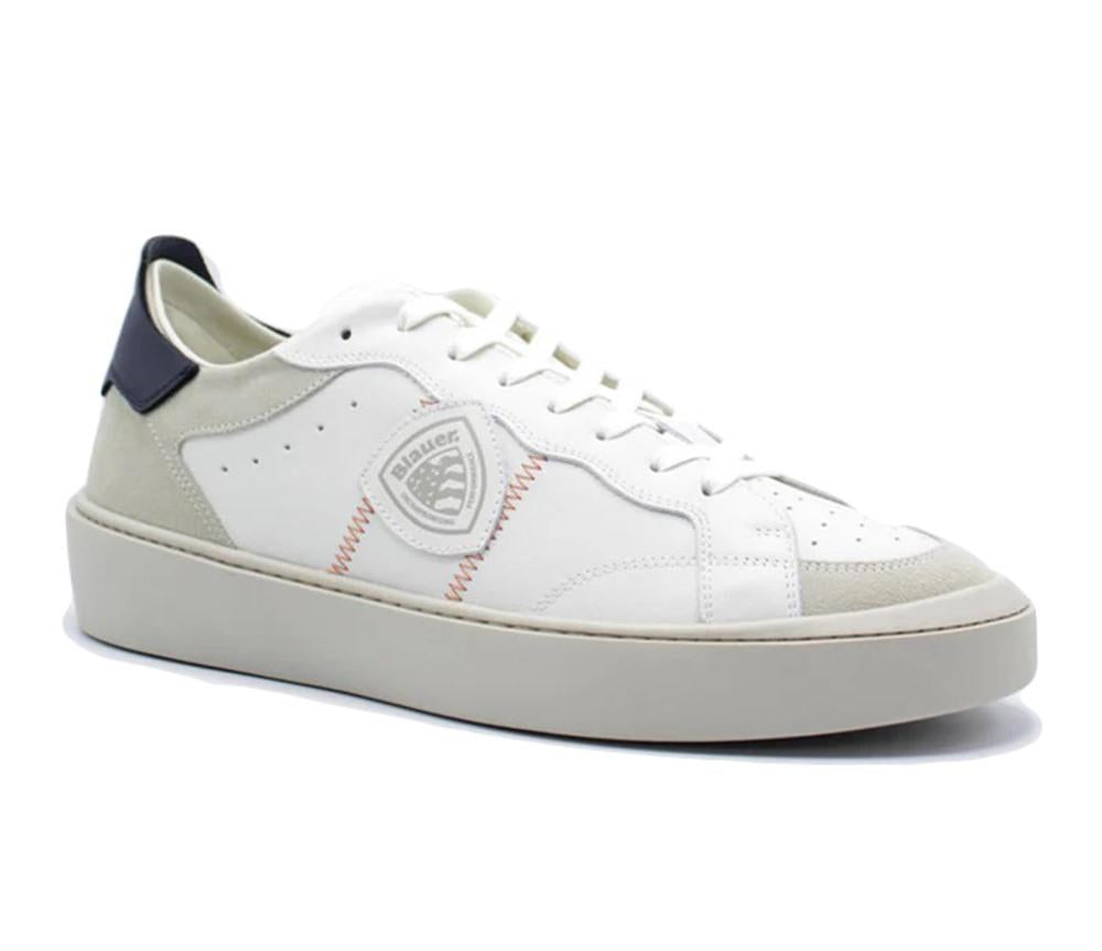 BLAUER Sneakers Blauer uomo S4STATEN07 bianche S4STATEN07/LES WHITE/NAVY 