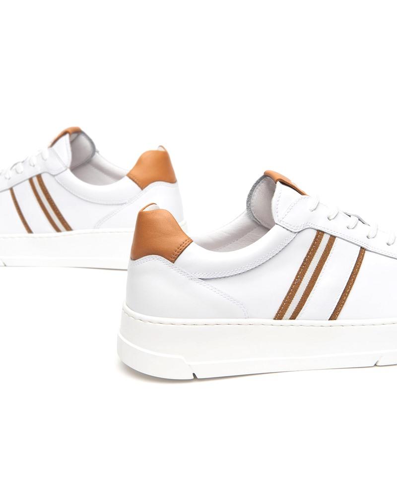 NEROGIARDINI Sneakers nerogiardini uomo e500721u pelle bianca P25 E500721U 707 SKIPPER BIANCO 