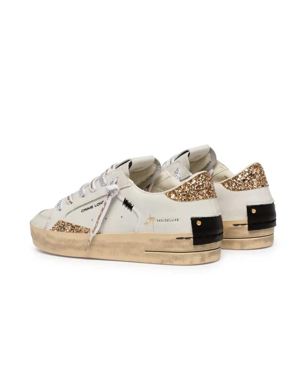 CRIME LONDON Sneakers Crime London donna SK8 deluxe bianche 29102PP8 10 SK8 DELUXE 