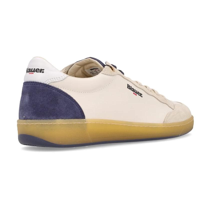 BLAUER Sneakers blauer uomo s5murray 01 VILLEATHER CREAM/AVIO S5MURRAY01/VIL LEATHER CREAM/AVIO 