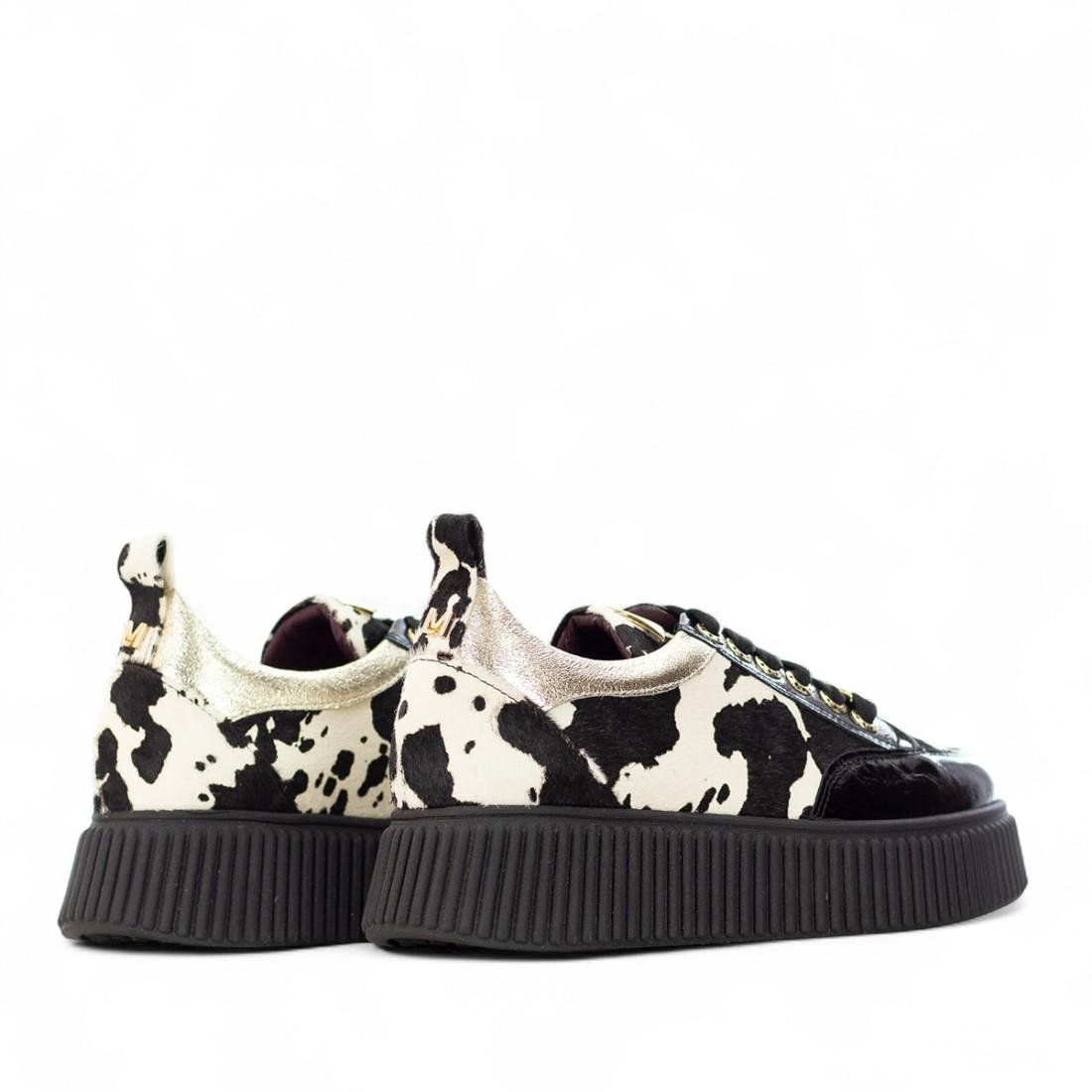 LORENZO MARI Sneakers lorenzo mari donna sally 26 mucchina bianca A25 SALLY 26 MUCCHINA BIANCO/NERA 