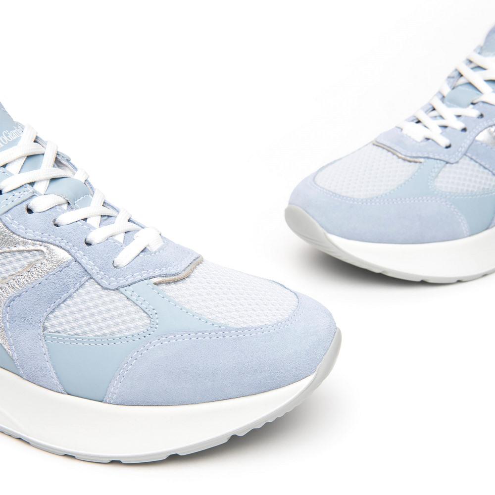 NEROGIARDINI Sneakers NeroGiardini donna E409872D azzurre E409872D 623 VELOUR FIORDALISO 