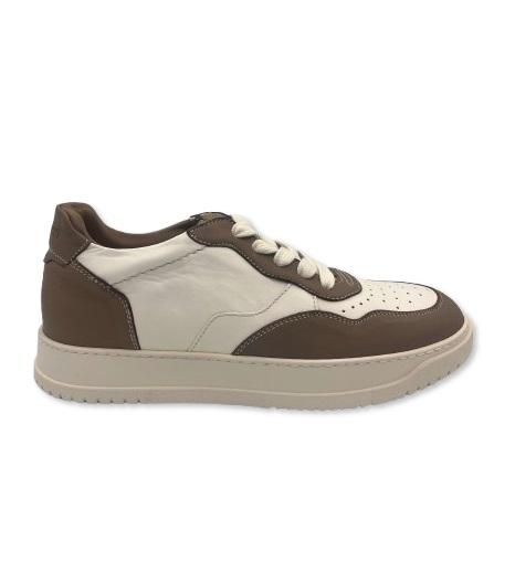 CRISTIANO GUALTIERI sneakers cristiano gualtieri g10 suede bianca e fango in pelle P25 G10 SUEDE BIANCO FANGO 